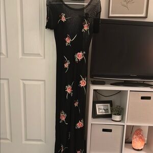Floral Black Dress